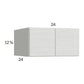 RTA Euro White Grain 24" x 12-5/8" x 24" Wall Cabinet with 2 Finished End Panels