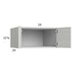 RTA Euro White Grain 24" x 12-5/8" x 24" Wall Cabinet with 2 Finished End Panels