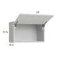 RTA Euro White Grain 24" x 15-1/8" Flip Up Door Wall Cabinet