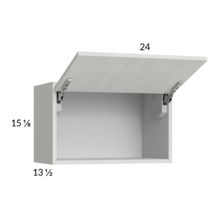 RTA Euro White Grain 24" x 15-1/8" Flip Up Door Wall Cabinet