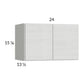 RTA Euro White Grain 24" x 15-1/8" Wall Cabinet with 1 Finished End Panel