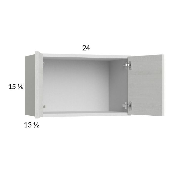 RTA Euro White Grain 24" x 15-1/8" Wall Cabinet with 2 Finished End Panels