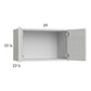 RTA Euro White Grain 24" x 15-1/8" Wall Cabinet