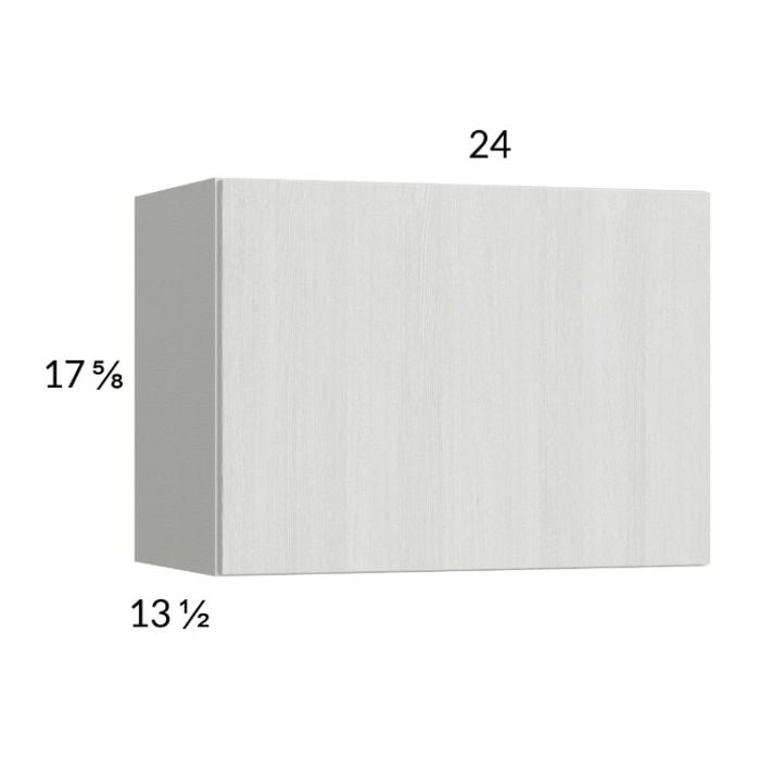 RTA Euro White Grain 24" x 17-5/8" Flip Up Door Wall Cabinet with 1 Finished End Panel