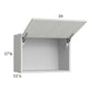 RTA Euro White Grain 24" x 17-5/8" Flip Up Door Wall Cabinet with 1 Finished End Panel