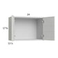 RTA Euro White Grain 24" x 17-5/8" Wall Cabinet with 1 Finished End Panel