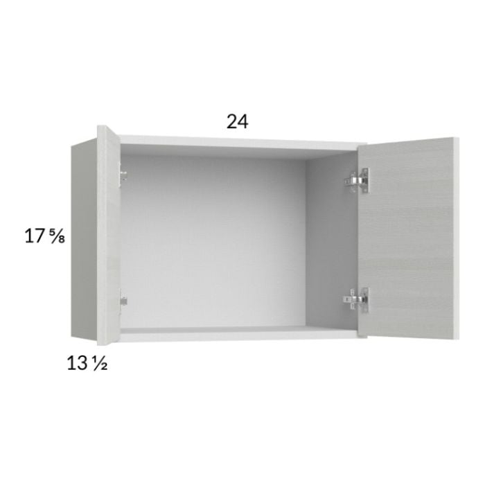 RTA Euro White Grain 24" x 17-5/8" Wall Cabinet with 2 Finished End Panels