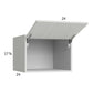 RTA Euro White Grain 24" x 17-5/8" x 24" Flip Up Door Wall Cabinet with 1 Finished End Panel