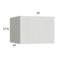 RTA Euro White Grain 24" x 17-5/8" x 24" Flip Up Door Wall Cabinet with 2 Finished End Panels