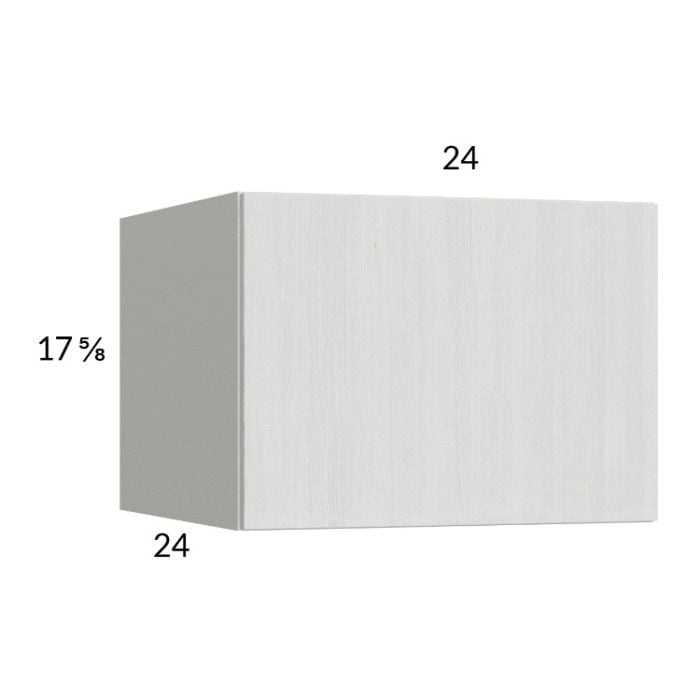 RTA Euro White Grain 24" x 17-5/8" x 24" Flip Up Door Wall Cabinet with 2 Finished End Panels