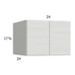 RTA Euro White Grain 24" x 17-5/8" x 24" Wall Cabinet