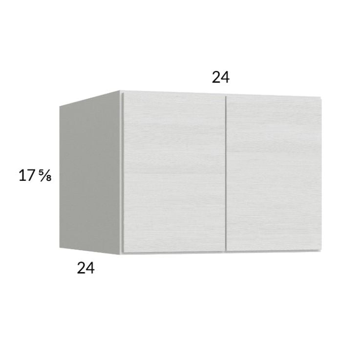 RTA Euro White Grain 24" x 17-5/8" x 24" Wall Cabinet with 1 Finished End Panel
