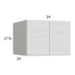 RTA Euro White Grain 24" x 17-5/8" x 24" Wall Cabinet with 2 Finished End Panels
