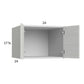 RTA Euro White Grain 24" x 17-5/8" x 24" Wall Cabinet with 2 Finished End Panels