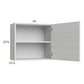 RTA Euro White Grain 24" x 22-5/8" Wall Cabinet with 1 Door and 1 Finished End Panel