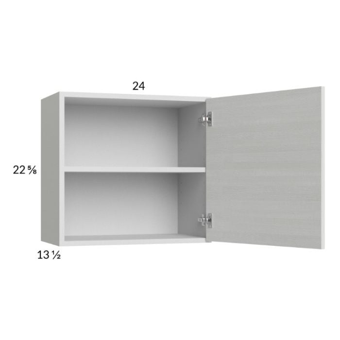 RTA Euro White Grain 24" x 22-5/8" Wall Cabinet with 1 Door
