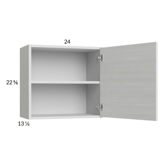 RTA Euro White Grain 24" x 22-5/8" Wall Cabinet with 1 Door