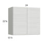 RTA Euro White Grain 24" x 22-5/8" Wall Cabinet with 1 Finished End Panel