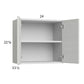 RTA Euro White Grain 24" x 22-5/8" Wall Cabinet with 1 Finished End Panel