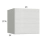 RTA Euro White Grain 24" x 22-5/8" x 24" Wall Cabinet with 1 Door and1 Finished End Panel