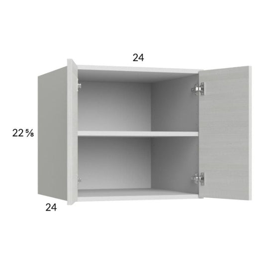 RTA Euro White Grain 24" x 22-5/8" x 24" Wall Cabinet with 2 Finished End Panels