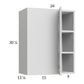 RTA Euro White Grain 24" x 30-1/4" Blind Corner Wall Cabinet with 2 Finished End Panels