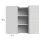 RTA Euro White Grain 24" x 30-1/4" Wall Easy Reach Cabinet