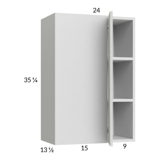 RTA Euro White Grain 24" x 35-1/4" Blind Corner Wall Cabinet