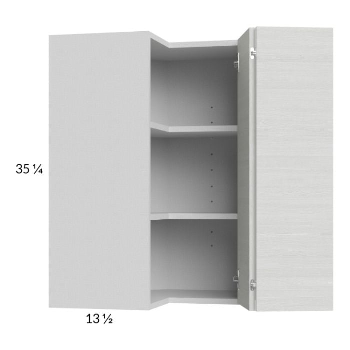 RTA Euro White Grain 24" x 35-1/4" Wall Easy Reach Cabinet with 1 Finished End Panel