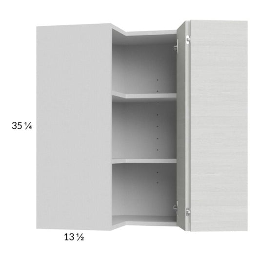 RTA Euro White Grain 24" x 35-1/4" Wall Easy Reach Cabinet with 1 Finished End Panel