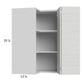 RTA Euro White Grain 24" x 35-1/4" Wall Easy Reach Cabinet with 2 Finished End Panels