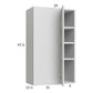 RTA Euro White Grain 24" x 40-1/4" Blind Corner Wall Cabinet with 2 Finished End Panels