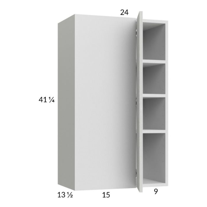 RTA Euro White Grain 24" x 40-1/4" Blind Corner Wall Cabinet