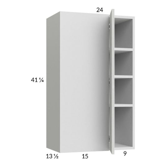 RTA Euro White Grain 24" x 40-1/4" Blind Corner Wall Cabinet