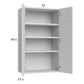 RTA Euro White Grain 24" x 40-1/4" Wall Cabinet