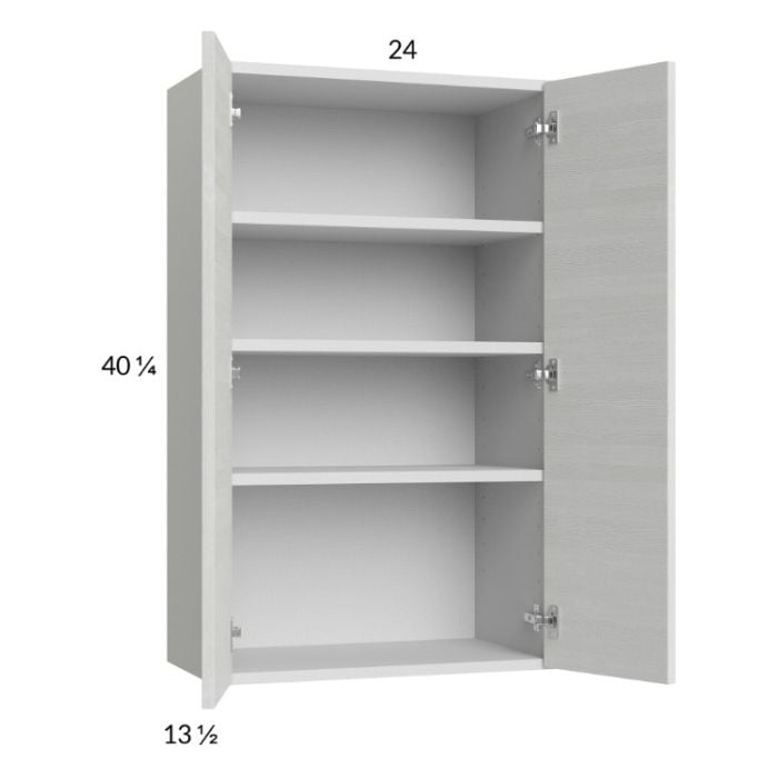 RTA Euro White Grain 24" x 40-1/4" Wall Cabinet