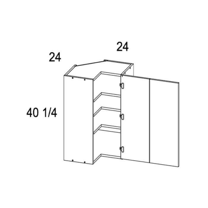 RTA Euro White Grain 24" x 40-1/4" Wall Easy Reach Cabinet with 1 Finished End Panel