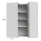RTA Euro White Grain 24" x 40-1/4" Wall Easy Reach Cabinet
