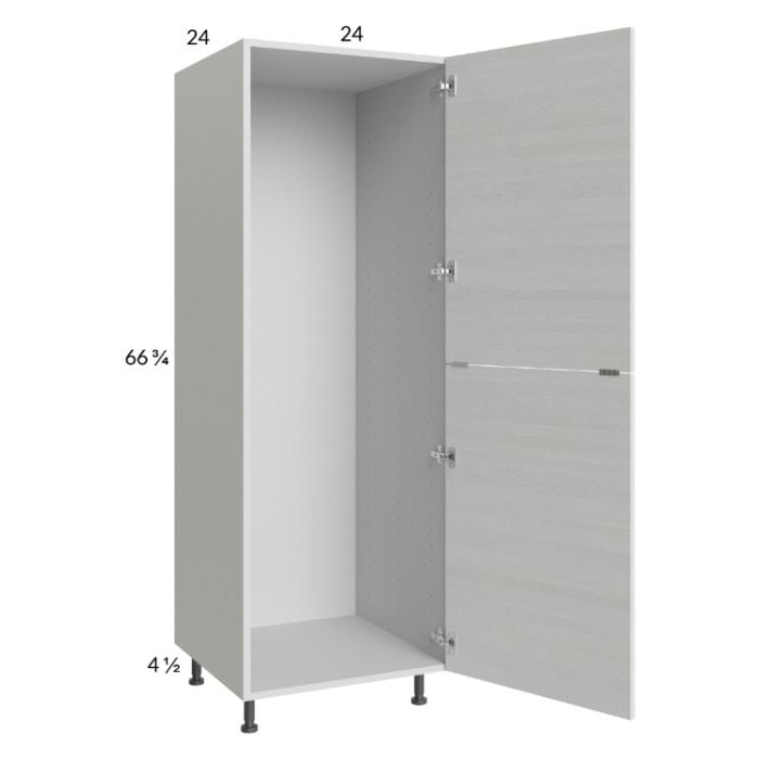 RTA Euro White Grain 24" x 71-1/4" Open Utility Cabinet with 1 Door and 2 Finished End Panels