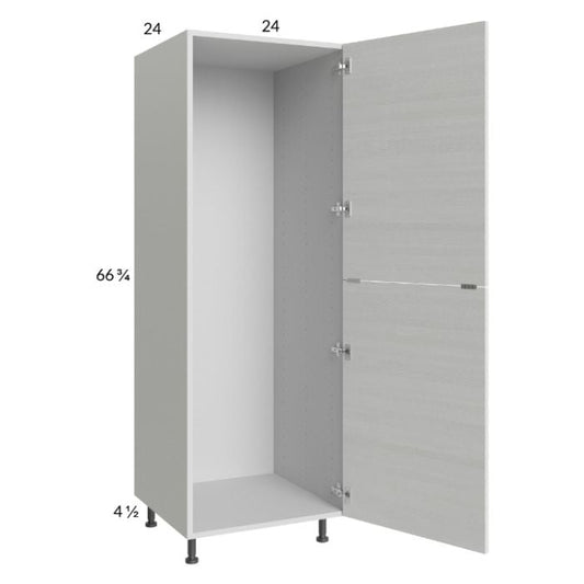RTA Euro White Grain 24" x 71-1/4" Open Utility Cabinet with 1 Door
