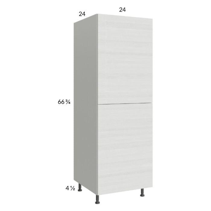 RTA Euro White Grain 24" x 71-1/4" Open Utility Cabinet with 2 Doors