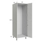 RTA Euro White Grain 24" x 71-1/4" Open Utility Cabinet with 2 Doors and 1 Set of Shelves