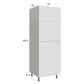 RTA Euro White Grain 24" x 71-1/4" Open Utility Cabinet with 2 Doors and 3 Set of Shelves