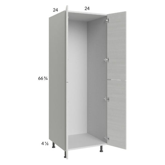 RTA Euro White Grain 24" x 71-1/4" Open Utility Cabinet with 2 Doors and 3 Set of Shelves
