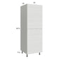 RTA Euro White Grain 24" x 71-1/4" Utility Cabinet with 1 Door