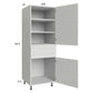 RTA Euro White Grain 24" x 71-1/4" Utility Cabinet with 1 Door and 1 Drawer and 1 Finished End Panel