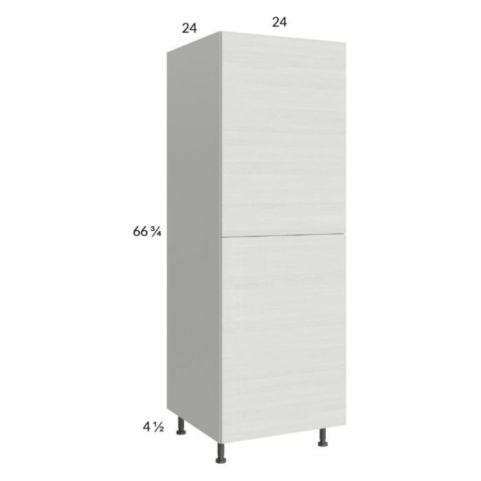 RTA Euro White Grain 24" x 71-1/4" Utility Cabinet with 1 Door and 1 Finished End Panel
