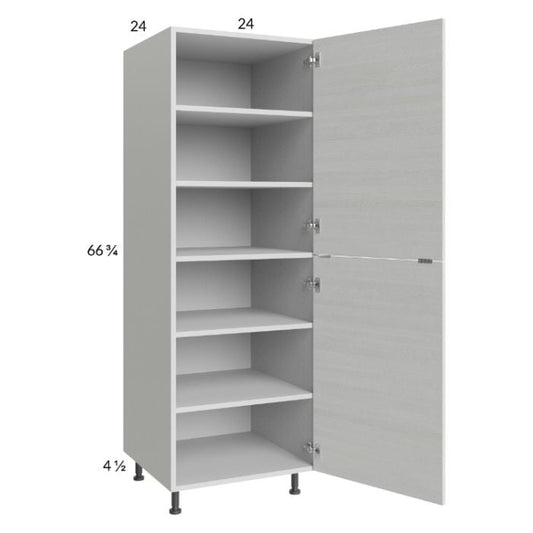 RTA Euro White Grain 24" x 71-1/4" Utility Cabinet with 1 Door and 2 Finished End Panels