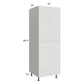 RTA Euro White Grain 24" x 71-1/4" Utility Cabinet with 2 Doors and 2 Finished End Panels