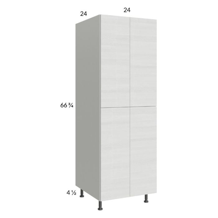 RTA Euro White Grain 24" x 71-1/4" Utility Cabinet with 2 Doors and 2 Finished End Panels